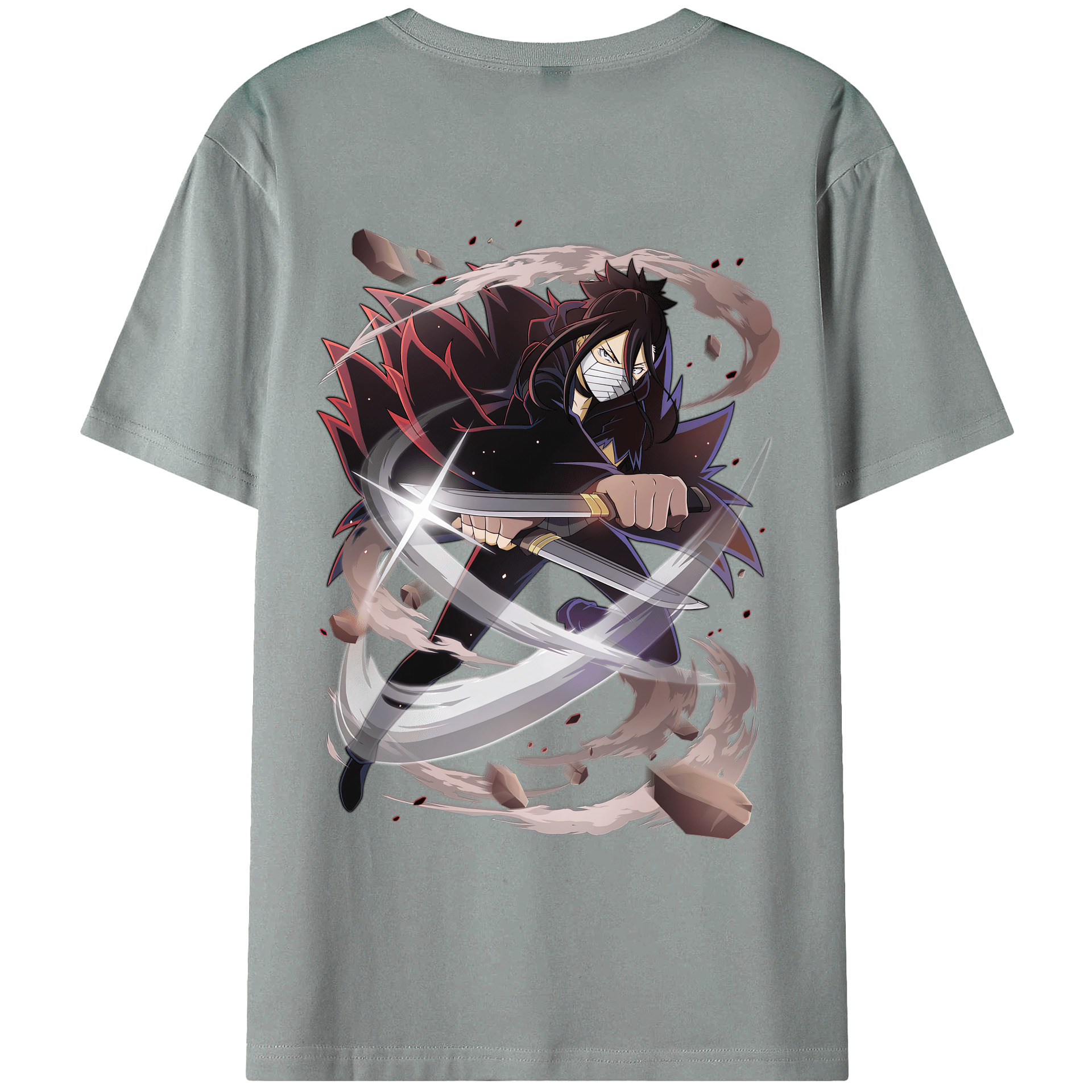 （画像用） 文豪ストレイドッグス Bungo Stray Dogs 綿100％ メンズ半袖Tシャツ（バックプリント） 通気性